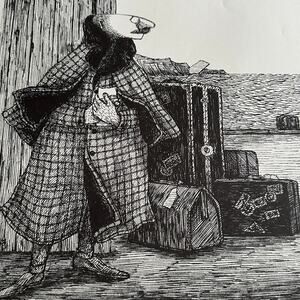 Edward Gorey Mr Earbrass Art Print 16x11" Gothic Illustration ~ 260217-WH 776